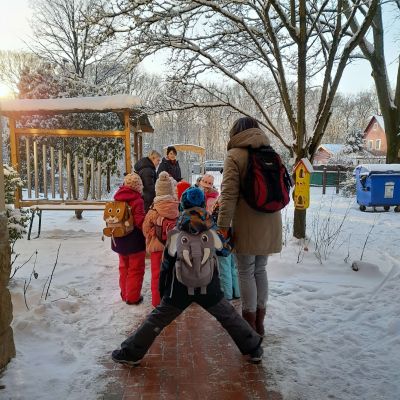 Kindegarten im Winter